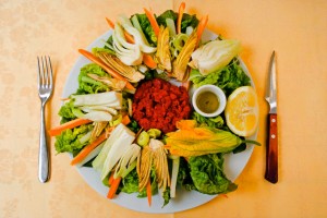 Salad Served at Trattoria Il Guscio